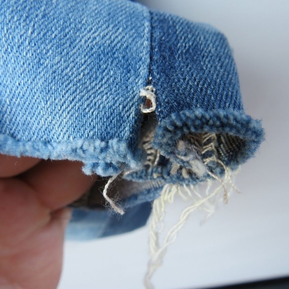 Lovers and Friends Womens Size 26 Mason Two Tone Blue Denim Raw Hem Jeans - Picture 6 of 16